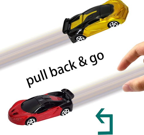 Cars Cake Topper Model Racing Car with Chequered Flag - Sports Themed Birthday Party Decor for Boys Kids