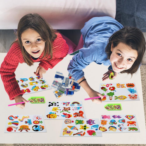 60pcs 5D 4-6 6-8 8-12 GWAHSA Diamond Art Stickers Arts and Crafts Creative Gem Art Paint by Number Kits for Kids Ages