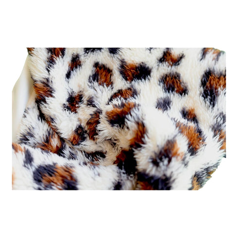 Fur Cheetah Mini Blanket & Pacifier Holder