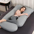 Elover Cooling Pregnancy Pillows for Sleeping,U Shaped Full Body Pillow with Removable Cover,Pregnant Women Must