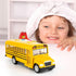 BDTCTK Diecast Yellow School Bus Toy Cars, 5 Inch Pull Back Car with Opening Doors for Kids
