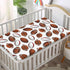 Nursery,28 52 Inch,Caramel American Football Themed Fitted Crib Sheet,Standard Crib Mattress Fitted Sheet Soft Toddler