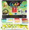 Arteza Kids Air Dry Clay Kit: 42 Bars, 14 Mini-Stages, 14 Googly Eyes, 3 Glitter Glues, Craft Supplies