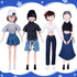 Geyoga 14 Pcs Doll Clothes & Accessories for 11.5 Inch Girl Doll, Denim Cotton Doll Cloth, Pants & Shoes Casual Wear