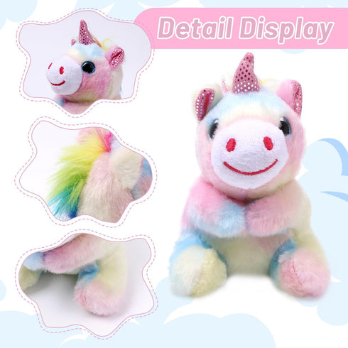 Yaozyety 3-8 Unicorn Plush Shoulder Magnet Stuffed Animal Toys, Cute Plushies Gift Present for Years Old Girls, Costume