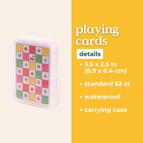 ban.do 52 Game On! Waterproof Playing Cards, Standard Deck of Cards, Waterproof Cards with Storage Case
