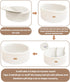 Baby Ball Pit - Soft Round Memory Foam Playpen for Indoor Outdoor Use, Balls Not Included (White)