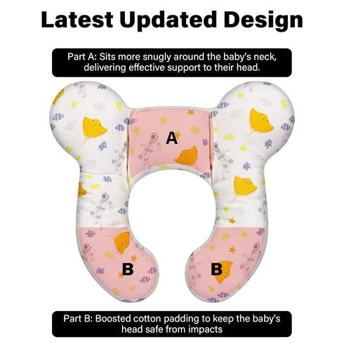 DEEZOMO (A10) Baby Neck Pillow - Upgraded Baby Support Travel Head Pillow, Portable Headrest for Toddlers & Children