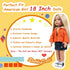 Doll Clothes Set Fashion 4 Pieces with Hooded Coat, T-Shirt, Jeans Skirt & Underpants for 18 Inch Dolls