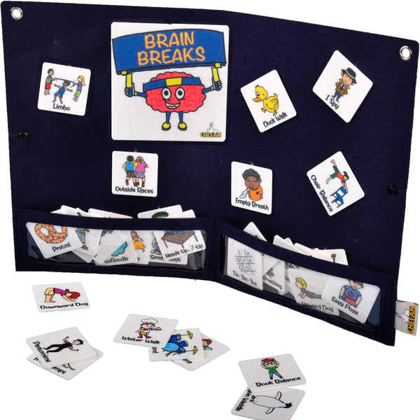 CHEFAN Classroom Brain Break Activities Board, Exercise Cards for Kids, PE Cards for Play