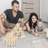 NiToy 200PCS Playset 3D Wooden Plank Building Blocks Sensory Toy for Kids, Montessori STEM with Natural Pine Wood