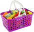 Click N' Play Pretend Food & Grocery Cart for Kids - Basket Toy Set for Kids & Toddlers 3+, 32pcs Plastic Fruits & Vegetables + Shopping Cart for Easy Storage - Play Store, Fake Food Play Set