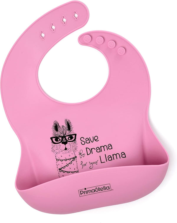 PrimaStella Silicone Baby Bibs, Soft Adjustable Waterproof Bib for Babies & Toddlers, BPA Free