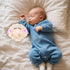 Penitue 7.2x5.91x0.12in/18.3x15x0.3cm Baby Announcement Sign, Cute Hello World Wooden Newborn Welcome Name Sign