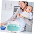 Kisangel Bottle Storage Box with Drain Shelf Durable Organizer for Bottles Pacifiers Tableware Ergonomic Handle for Boy