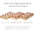 Lingle 15 Inch Travel Wooden Folding Chess Set with 3 Inch Kh Chess Pieces - Walnut & Maple Inlay Board