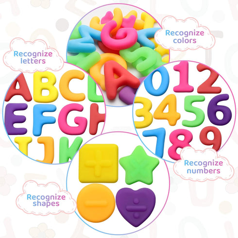 Alphabet Learning Toys for Kids, 40PCS ABC Toys for Ages 3-5, Educational Letter and Number Mochi Squishy Toys