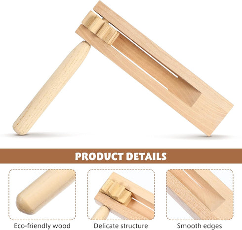 Gadpiparty 2 Pieces Wooden Spinning Ratchet Noise Maker - Traditional Grogger Toy for Parties and Celebrations
