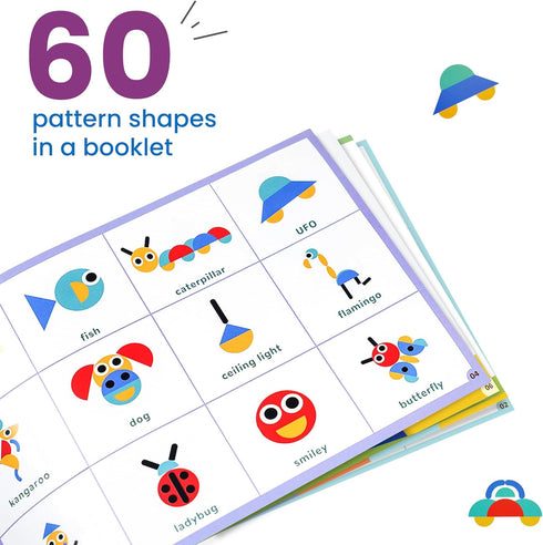 36 60 3+ 4-8 LiKee Open Ended Wooden Shape Puzzles with Blocks and Pattern Shapes for Toddlers Years Old, Montessori