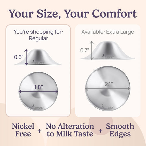 999 1.8x0.6 inch) Silver Nursing Cups: Pure Silver Nipple Shield | Breastfeeding Nursing Cups w/Breast Shields