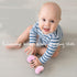 June Garden 6" My First Dumbbell Plush Baby Rattle Toy - Safe Soft Barbell for Infants Boys and Girls