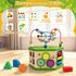 1 12-18 7-in-1 1-2, 1st Wooden Activity Cube for Year old, Month Boys & Girls, STEM Montessori Early Developmental