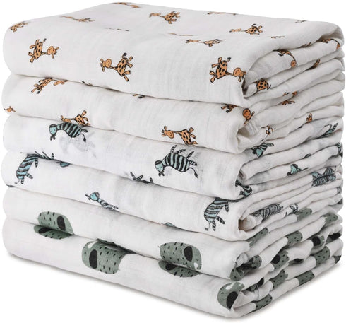 GLLQUEN BABY Receiving Blanket Boy Cotton Muslin Swaddle Blankets Girl Newborn Squares