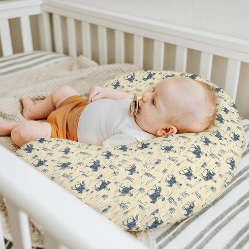 Vintage Western Cowboy Baby Nursing Pillow Covers for Boy Girl Retro Cowboy Cactus Horse Nursery Feeding Pillowcase