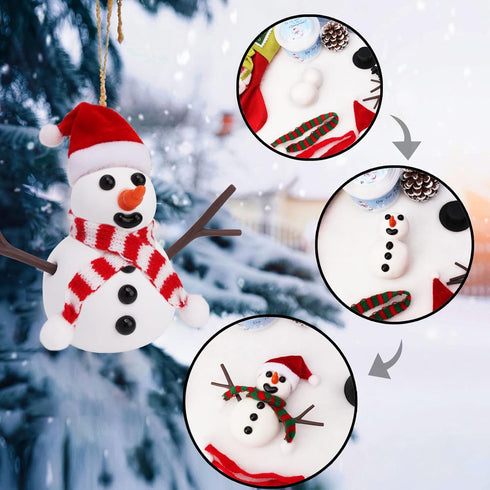 RINOLY Build a Snowman Kit, Christmas Crafts for Kids, 3 Pack Christmas Stocking Stuffers
