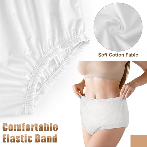 Velmitten 3 Pcs Cloth Diaper Covers for Adult Incontinence Cover Noiseless Leak-Protection Underwear Washable Reusable