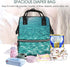 FHEDVBN Backpack Mummy Backpacks Daypack Blue Aqua Pool Water Diaper Bag for Women Multifunction Waterproof for Mom