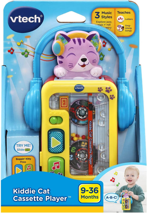 VTech Kiddie Cat Cassette Player, Small, Multicolor