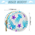 Jellyfish and Starfish Round Pacifier Storage Case with Zipper, Portable Pacifier Case for Travel, Diaper Bag & Purse