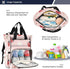 PaChyLuu Backpack Lady Bugs on Pink Diaper Bag Waterproof Travel Baby Bag with Stroller Straps Large Capacity Multi