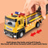 BDTCTK Friction Powered Flatbed Truck Toy with Lights and Sounds, Push and Go Construction Toy Tow Truck Great Gift