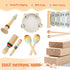 YUNLX 1-3 Set Baby Musical Instruments-Montessori Wooden Toys for Toddlers Neutral Colors Percussion Instruments