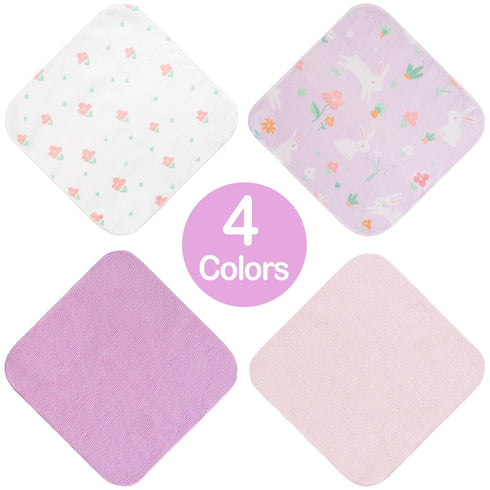 24 Pack, 9 9 inch Viviland Baby Washcloths, Super Soft Baby Bath Towels for Newborn Absorbent Face & Body Wash Cloth