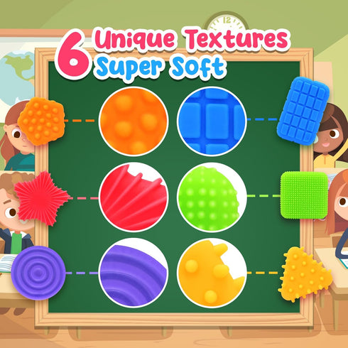Squishy Sensory Toys for Kids Toddlers: Super Soft & Textured Sensory Fidget Toy for Autistic Children Special Needs |
