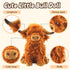 Bsanker Highland Cow Stuffed Animal Toy, Cute Realistic Highland Cow Plush Toy Fluffy Farm Highland Cow Plushies Decor