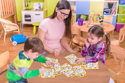 Bible Bingo Game for Kids and Adults, 26 Players Christian Bible Cards for Family Activities and Vacation Bible School