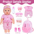 12 Inch Backpack Accessories,12" Set 3+ UZIDBTO Baby Dolls with Carrier Can Store Doll Clothes and Reborn Baby Doll