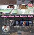 Baby Car Mirror, Shatterproof Automotive Interior Rearview Baby Observation Mirror, Adjustable Child Safety Seat Rear