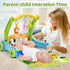 2 1 Tummy 0-6 12-18 Baby Gym Play Mat with Walker, IN Kick and Play Piano Activity Center with Light & Music, Time Mat