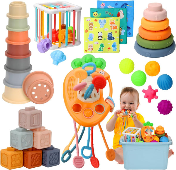 Baby Toys 6 to12 Months, 7 in-1 Montessori Toy for 6-9-12-18 Month