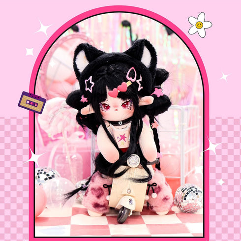 CALEMBOU 30 cm Plush Doll with Skeleton, Soft Anime Dress Up Doll, Kawaii Stuffed Toy Gift with Doll Clothes