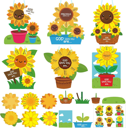 CroBlissful 24 Set Sunflower Craft Kit God Says You are Sunflower DIY