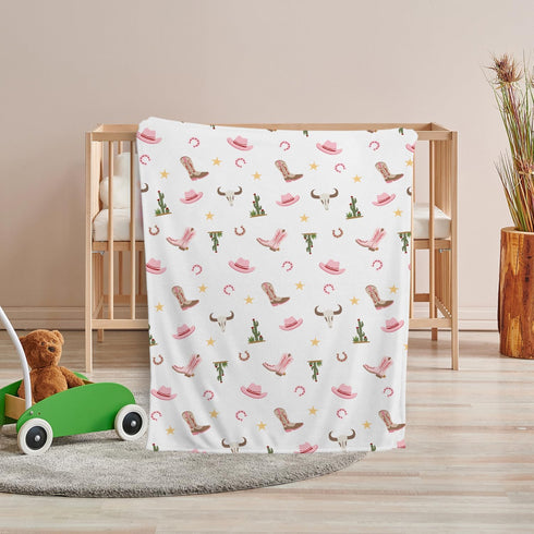 Western Blanket, Western Decor for Nursery Room, Baby Blankets for Girls, Cowboy Baby Blankets, Cowgirl Baby Stuff