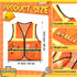 2 Pcs Kids Construction Vest, High Visibility Safety Costume for Children, Dress Up for Ages (Orange)