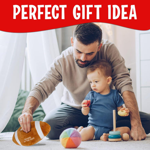 Baby Football Plush Rattle - Engaging Toddler Football Toys & Rattles for Boys and Girls, Ages 0-36 Months