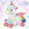 16.5" White Light up Musical Unicorn Stuffed Animal Glowing Singing Soft Plush